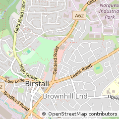 Map of Birstall, West Yorkshire