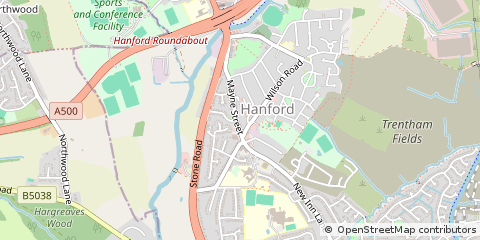 Map of Stoke on Trent, Staffordshire