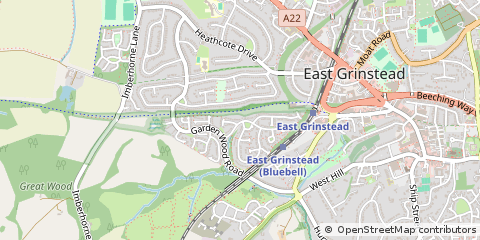 Map of East Grinstead