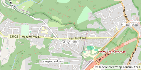 Map of Hindhead, Surrey