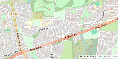 Map of Wallsend, Tyne and Wear