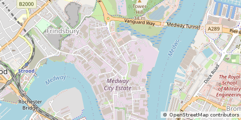 Map of Rochester, Kent