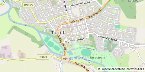 Map of Turriff, Aberdeenshire