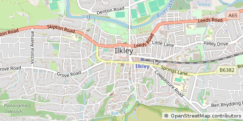 Map of Ilkley, West Yorkshire