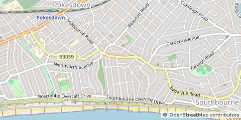 Map of Bournemouth, Dorset