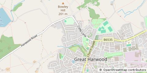 Map of Blackburn, Lancashire