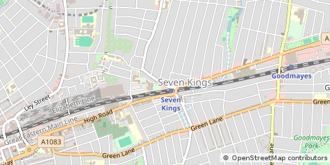 Map of Ilford, Essex