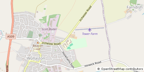 Map of Wellingborough, Northants