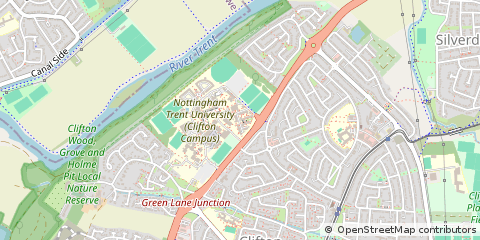 Map of Nottingham, Nottinghamshire