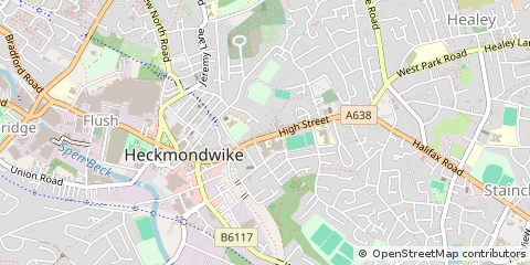 Map of Heckmondwike, West Yorkshire