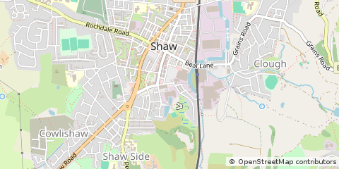 Map of Oldham, Lancs