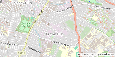Map of Leicester, Leicestershire