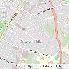 Map of Leicester, Leicestershire