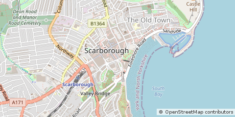 Map of Scarborough, North Yorkshire