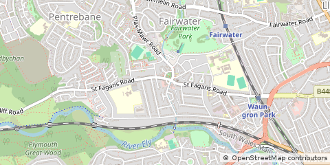 Map of Caerdydd