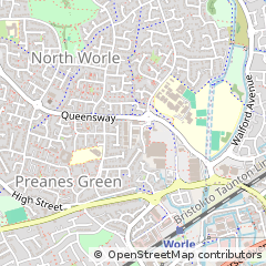 Map of Weston-Super-Mare, North Somerset