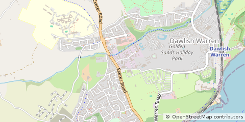 Map of Dawlish, Devon