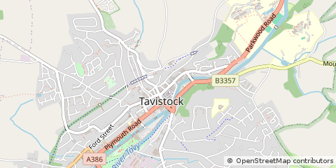 Map of Tavistock, Devon