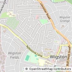 Map of Wigston, Leicestershire