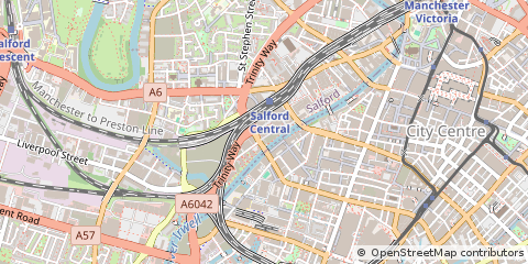 Map of Salford, Greater Manchester