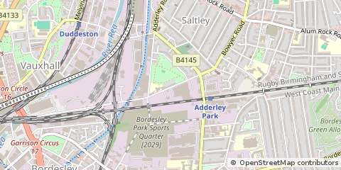Map of Birmingham, West Midlands
