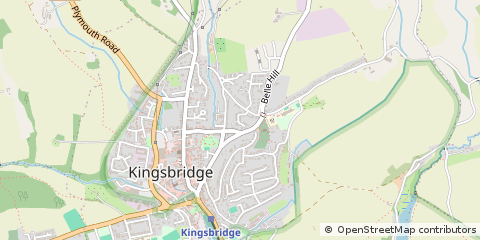 Map of Kingsbridge, Devon