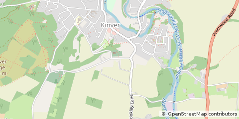 Map of Kinver, South Staffs