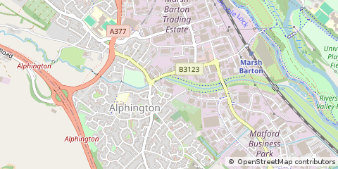 Map of Exeter, Devon