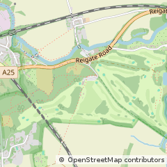 Map of Dorking, Surrey