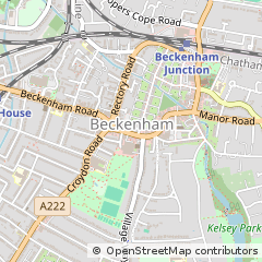 Map of Beckenham, Kent