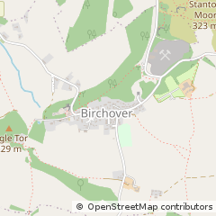 Map of Birchover, Derbyshire