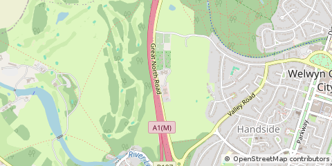 Map of Welwyn Garden City, Hertfordshire