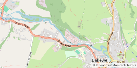 Map of Bakewell, Derbyshire