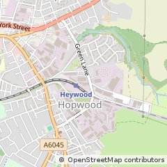 Map of Heywood, Lancashire