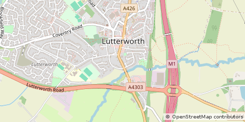 Map of Lutterworth, Leicestershire