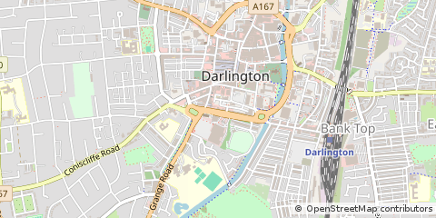Map of Darlington, County Durham