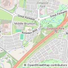 Map of Gosforth, Tyne & Wear