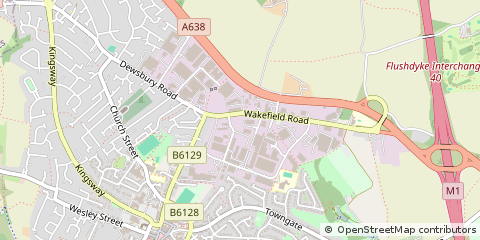 Map of Ossett, West Yorkshire