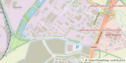 Map of Clwyd, Deeside