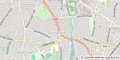 Map of Birmingham, West Midlands