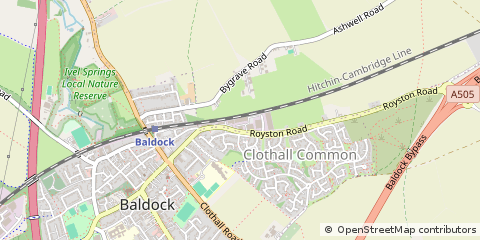 Map of Royston Road, Baldock