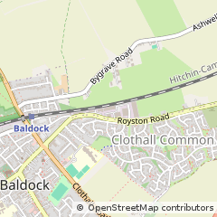 Map of Royston Road, Baldock