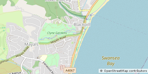 Map of Swansea, West Glamorgan