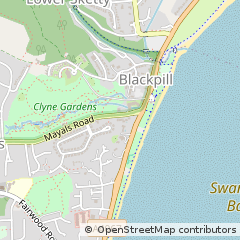 Map of Swansea, West Glamorgan