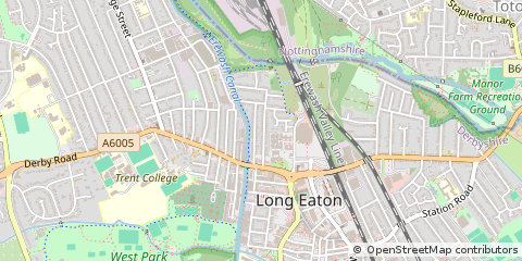 Map of Nottingham, Nottinghamshire