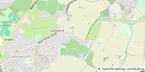 Map of Chelmsford, Essex