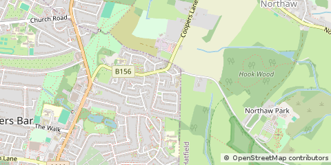 Map of Potters BAR