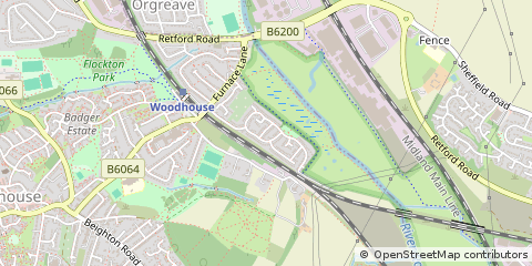 Map of Sheffield, South Yorkshire