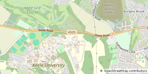 Map of Keele, Staffordshire