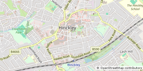 Map of Hinckley